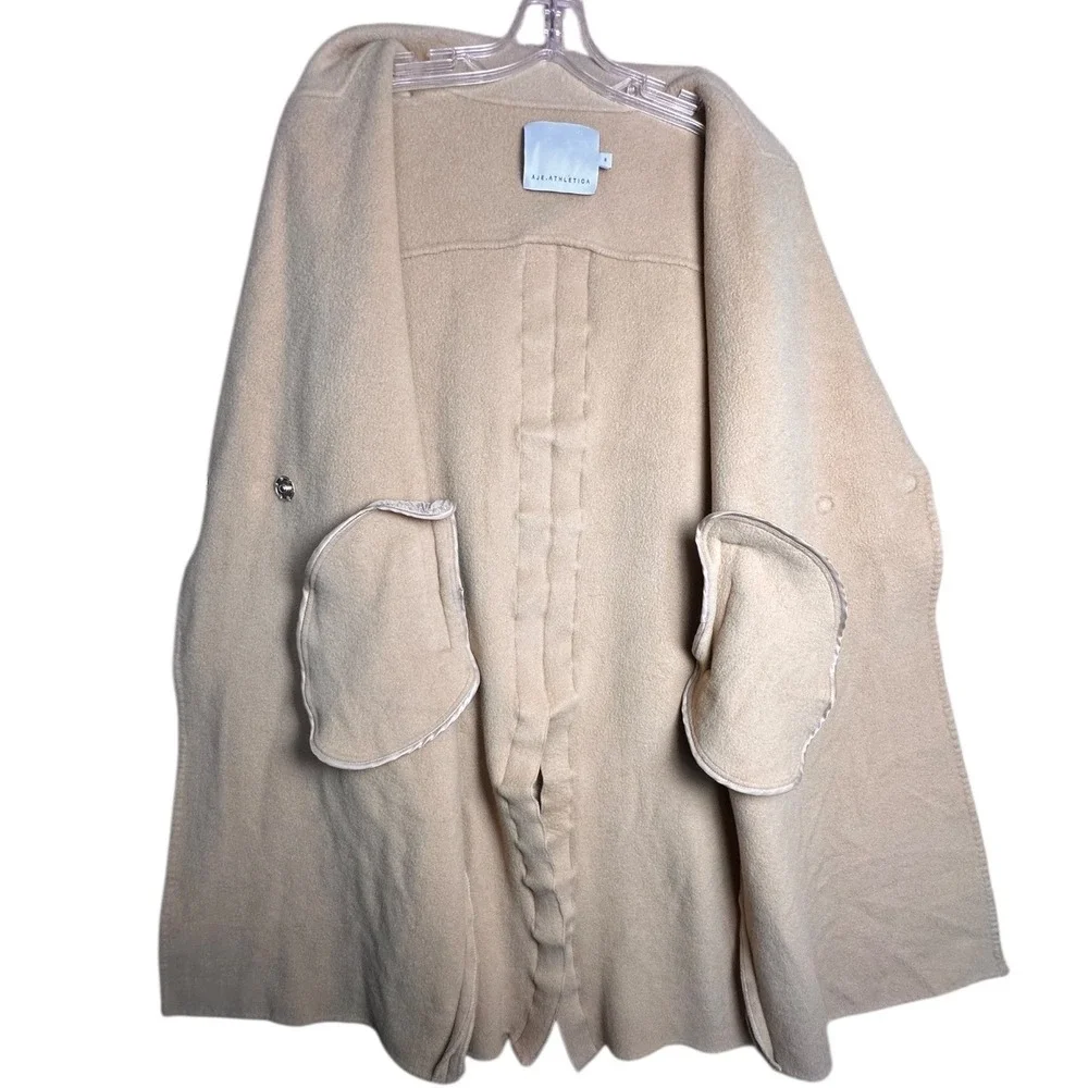 Aje Athletica Longline Tailored Vest Camel‎ Sleeveless Coat 16 Minimalist